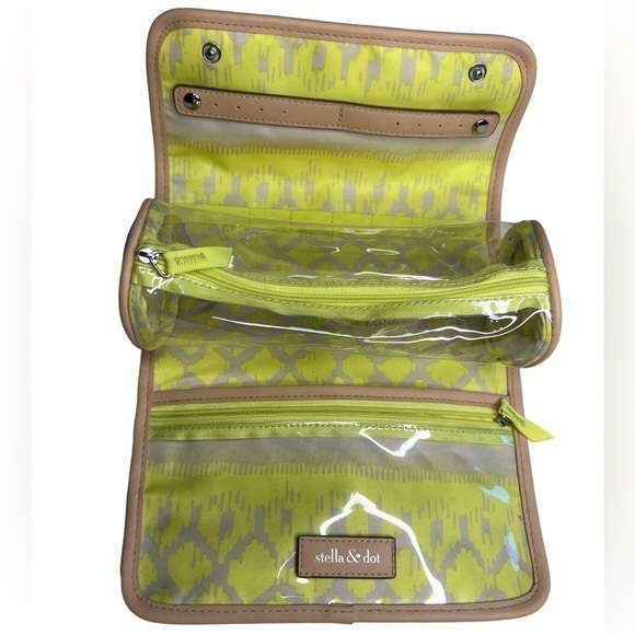 Stella & Dot Roll With It Blue Ikat Jewelry Roll Travel Case - Picture 2 of 6